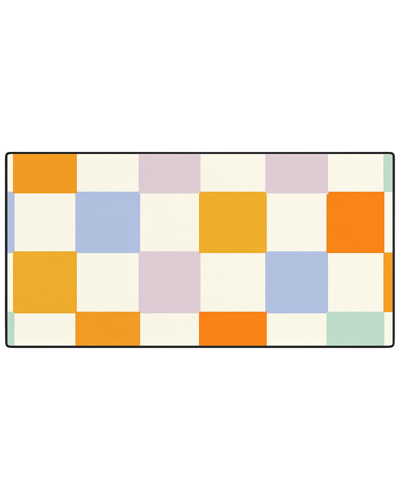 Deny Designs Lane And Lucia Rainbow Check Pattern Desk Mat