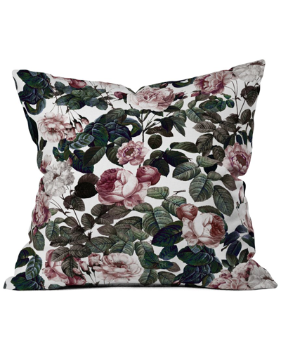 Deny Designs Burcu Korkmazyurek Vintage Garden I Throw Pillow In Black