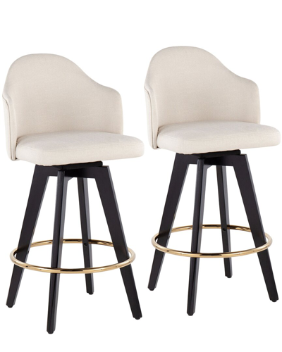 Lumisource Set Of 2 Ahoy 26in Counter Stools In Black