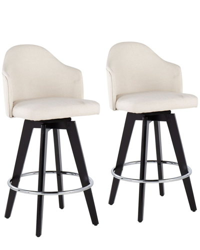 Lumisource Set Of 2 Ahoy 26in Counter Stools In Black