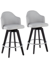 Lumisource Set Of 2 Ahoy 26in Counter Stools In Black