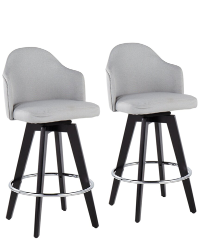 Lumisource Set Of 2 Ahoy 26in Counter Stools In Black