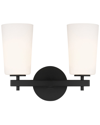 Crystorama Colton 2-light Black Wall Mount In Black