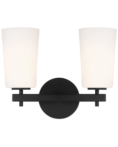 Crystorama Colton 2-light Black Wall Mount