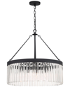 CRYSTORAMA CRYSTORAMA EMORY 8-LIGHT BLACK FORGED CHANDELIER