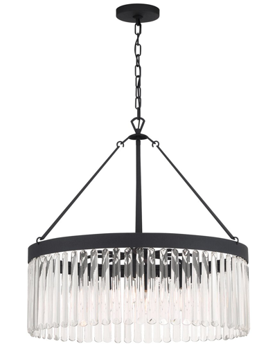 Crystorama Emory 8-light Black Forged Chandelier