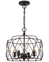 CRYSTORAMA CRYSTORAMA ZUCCA 4-LIGHT ENGLISH BRONZE & ANTIQUE GOLD LANTERN