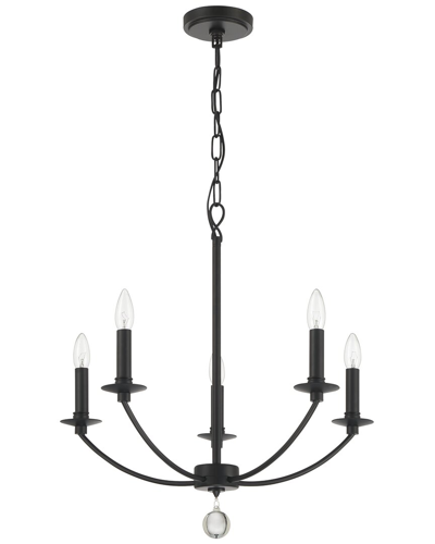 Crystorama Mila 5-light Black Chandelier