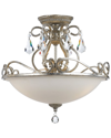 Crystorama Ashton 3-light Hand Cut Crystal Silver Ceiling Mount In Metallic