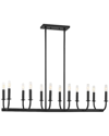 Crystorama Bailey 12-light Matte Black Chandelier In Black