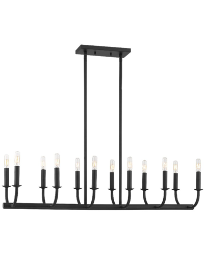 Crystorama Bailey 12-light Matte Black Chandelier