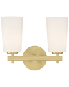 CRYSTORAMA CRYSTORAMA COLTON 2-LIGHT AGED BRASS WALL MOUNT