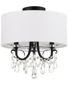 Crystorama Othello 3-light Ceiling Mount In Black