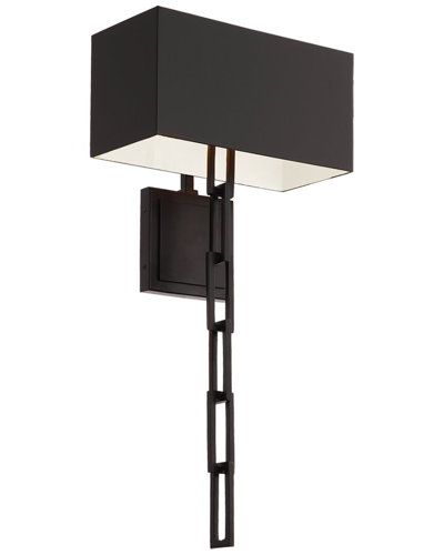 Crystorama Brian Patrick Flynn For  Alston 2-light Matte Black & White Sconce