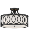 CRYSTORAMA CRYSTORAMA LIBBY LANGDON FOR CRYSTORAMA GRAHAM 3-LIGHT MATTE BLACK CEILING MOUNT