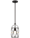 CRYSTORAMA CRYSTORAMA ZUCCA 1-LIGHT ENGLISH BRONZE & ANTIQUE GOLD PENDANT