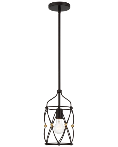 Crystorama Zucca 1-light English Bronze & Antique Gold Pendant In Metallic