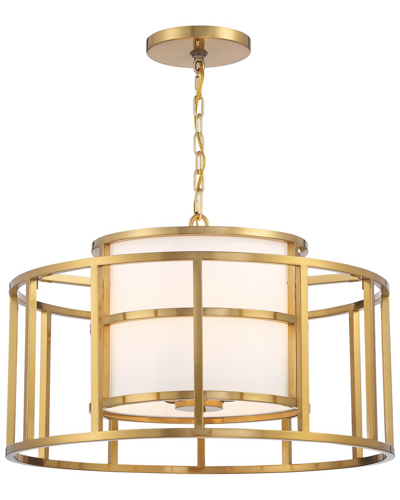 Crystorama Hulton 5-light Luxe Gold Chandelier In Metallic