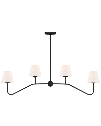 Crystorama Keenan 4-light Black Forged Chandelier