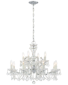 CRYSTORAMA CRYSTORAMA MARIA THERESA 12-LIGHT CLEAR ITALIAN CRYSTAL POLISHED CHROME CHANDELIER