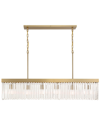 CRYSTORAMA CRYSTORAMA EMORY 6-LIGHT MODERN GOLD LINEAR CHANDELIER