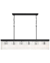 Crystorama Emory 6-light Linear Chandelier In Black