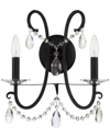 Crystorama Othello 2-light Matte Black Wall Mount In Black