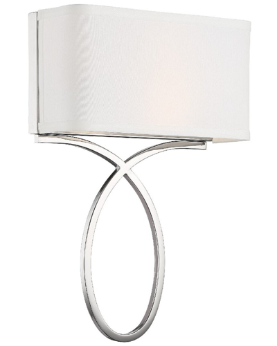 Crystorama Brinkley 2-light Polished Nickel Wall Mount In Metallic