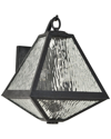 Crystorama Glacier Outdoor 2-light Black Charcoal Wall Mount In Black