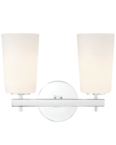 Crystorama Colton 2-light Polished Chrome Wall Mount In Silver