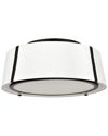 Crystorama Fulton 3-light Matte Black Ceiling Mount In Black
