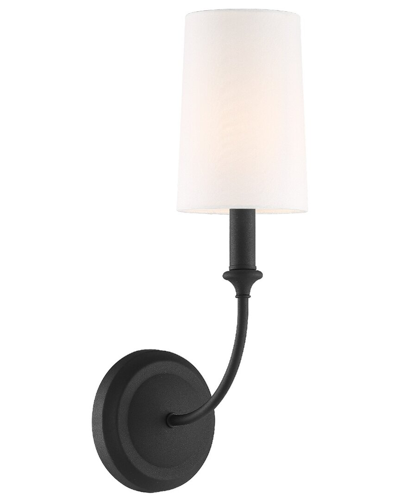 Crystorama Libby Langdon For  Sylvan 1-light Black Forged Sconce