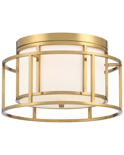 Crystorama Hulton 2-light Luxe Gold Ceiling Mount In Multi