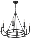 Crystorama Bailey 8-light Matte Black Chandelier In Black