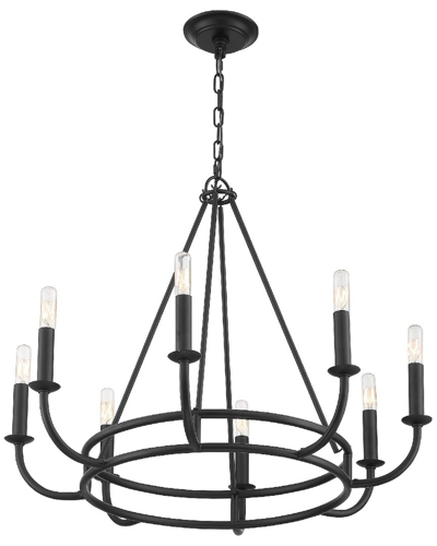 Crystorama Bailey 8-light Matte Black Chandelier