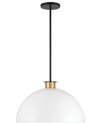 Crystorama Gigi 1-light Black & Aged Brass Pendant