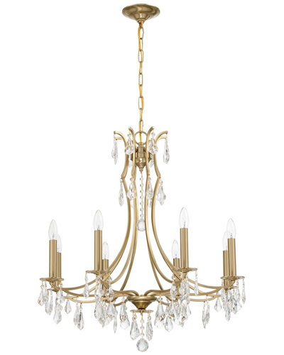 Crystorama Cedar 8-light Vibrant Gold Chandelier