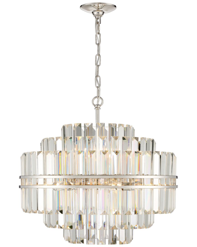 Crystorama Hayes 12-light Polished Nickel Chandelier In Bronze Gold