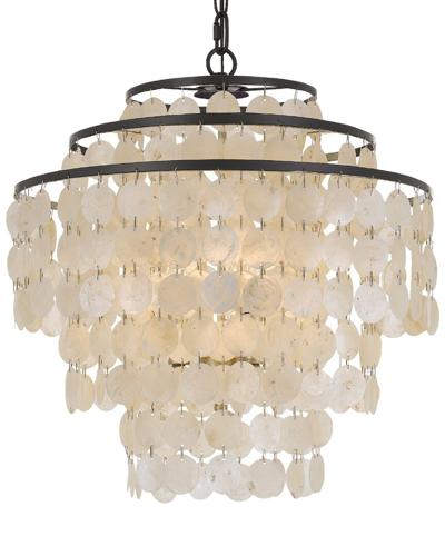 Crystorama Brielle 4-light Dark Bronze Chandelier In Metallic