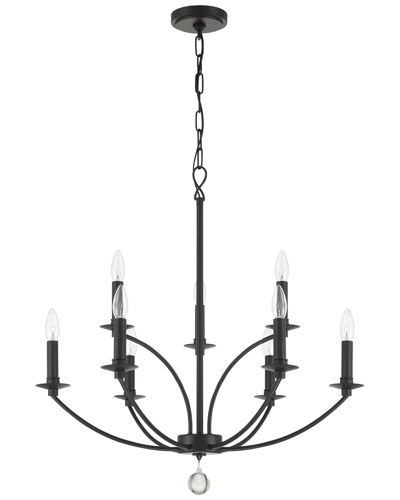 Crystorama Mila 9-light Black Chandelier