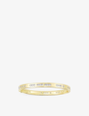 Apm Monaco Womens Yellow Gold Bonheur Morse Code 18ct Yellow Gold-plated Metal Alloy And Zirconia Ba In Gold
