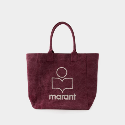 Isabel Marant Yenky Logo-embroidered Canvas Tote Bag In Purple