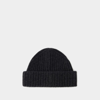 TOTÊME CHUNKY BRIM BEANIE - TOTEME - CASHMERE - DARK GREY