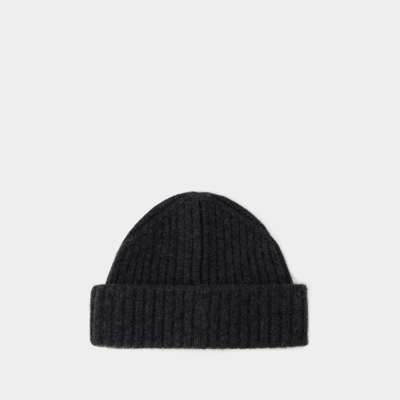 Totême Chunky Brim Beanie - Toteme - Cashmere - Dark Grey