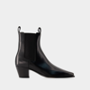 TOTÊME THE CITY ANKLE BOOTS - TOTEME - LEATHER - BLACK