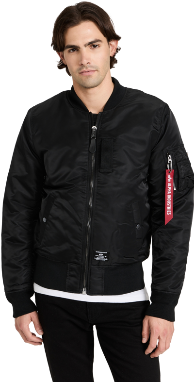 ALPHA INDUSTRIES MA-1 MOD BOMBER FLIGHT JACKET BLACK