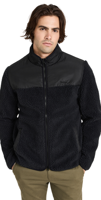 Barbour Fleece Hobson Jacket In Black