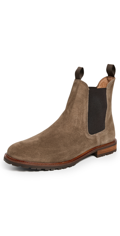 Shoe The Bear York Water Repellent Suede Boots In Green