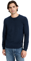 Faherty Jackson Crew Sweater In Navy Heather