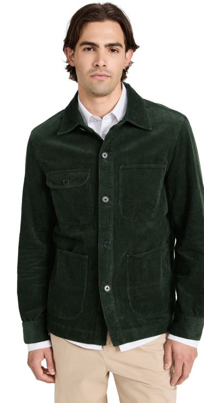 Alex Mill Garment Dyed Work Jacket In Recycled Denim In Dark Spruce